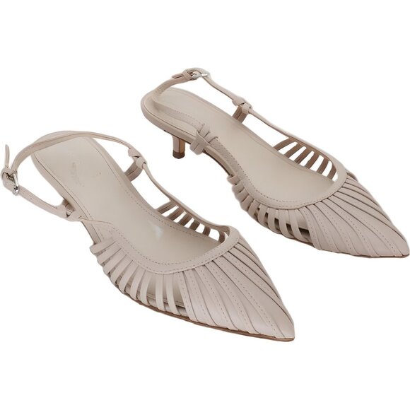 Calvin Klein Movella Slingback Kitten Heel Pumps Light Natural Nude US 9M - Picture 4 of 6